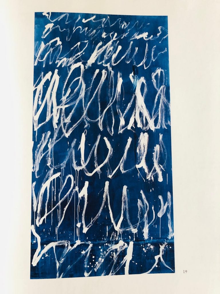 The Cy Twombly formerly owned by Ronald Perelman. Courtesy of Kenny Schachter.