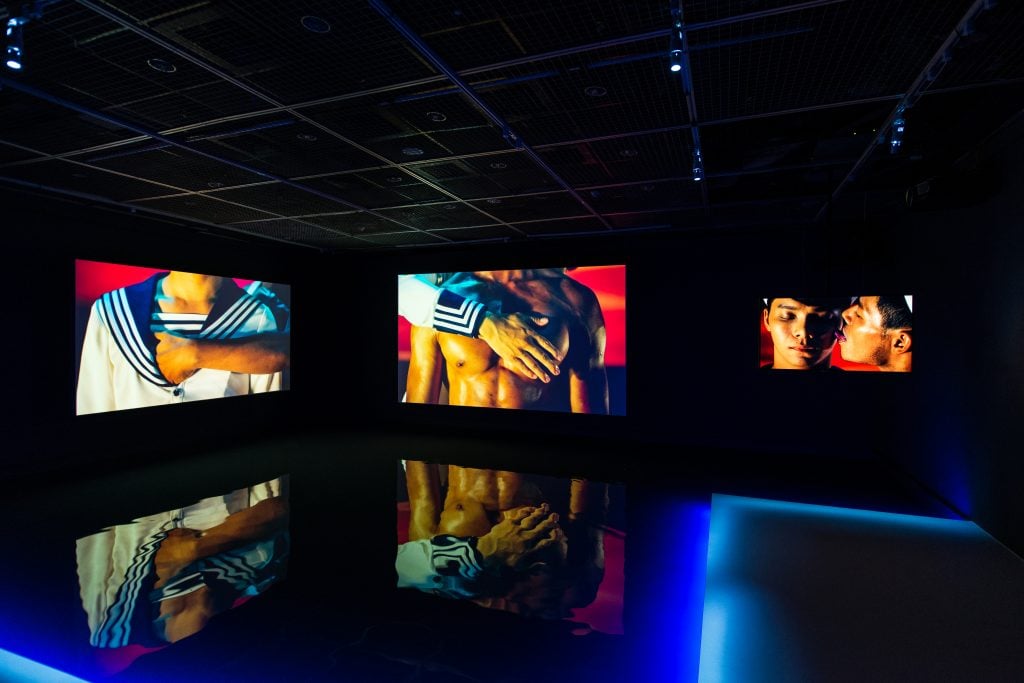 Installation view of "Spectrosynthesis: Asian LGBTQ Issues and Art Now at MOCA Taipei." Courtesy MOCA Taipei.