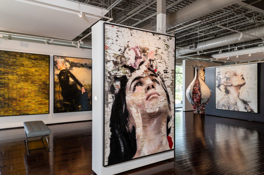 Installation view "Lita Cabellut: The Colors that Remain" (2020). Courtesy of Art of the World Gallery.