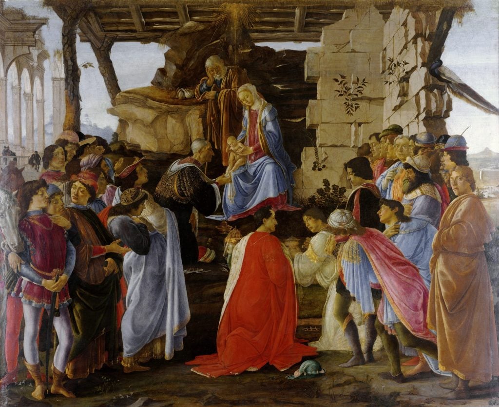 Sandro Botticelli, Adoration of the Magi (1475–1476). Collection of the Uffizzi.