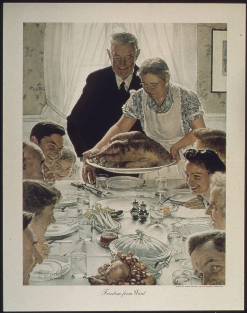 Norman Rockwell's Freedom From Want in The Satuday Evening Post.