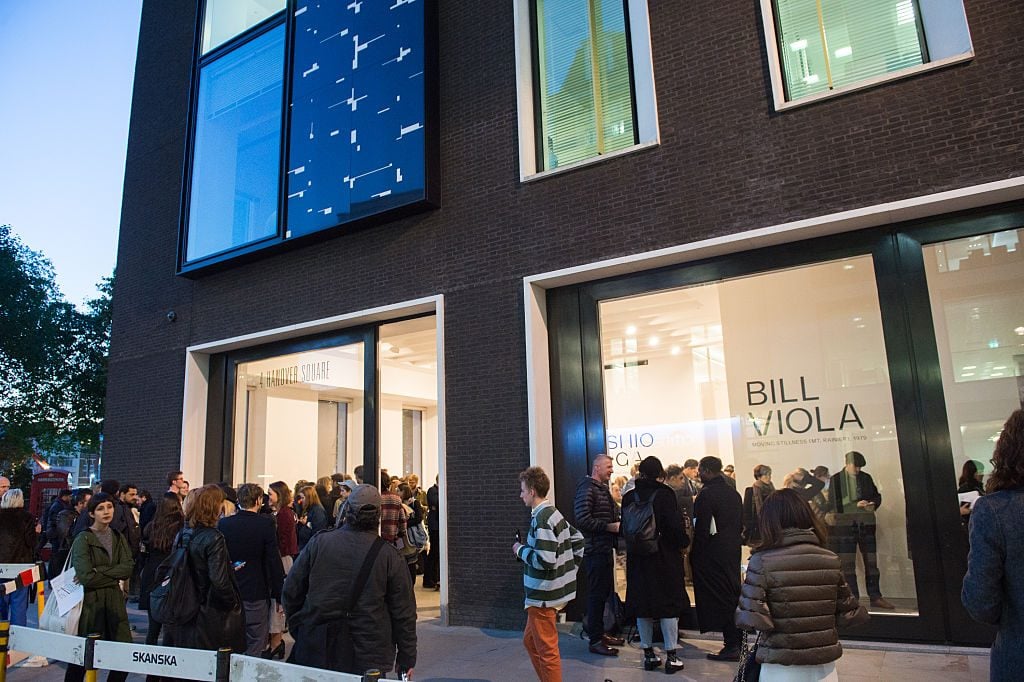 A view of an opening at the now-defunct Blain Southern. Pace will take over the location at 4 Hannover Square in fall 2021. Photo: David M. Benett/Dave Benett/Getty Images for Blain|Southern.