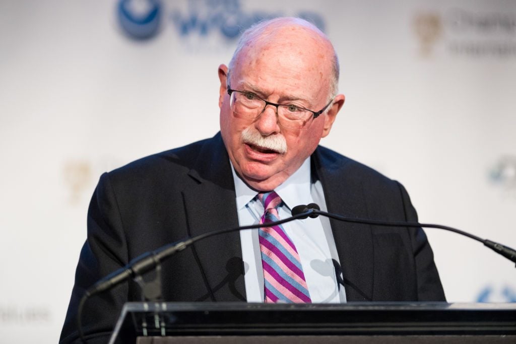 Michael Steinhardt at the Champions of Jewish Values International Awards Gala in New York City. Photo: Michael Brochstein/SOPA Images/LightRocket via Getty Images.