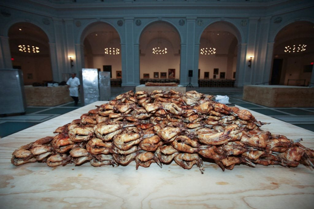 Installation view, Jennifer Rubell "ICONS" at the Brooklyn Museum (2010). Photo: Kevin Tachman.