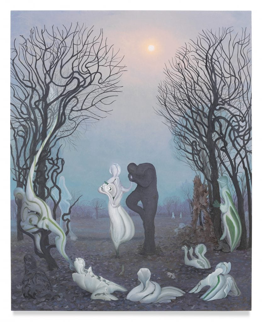 Inka Essenhigh, <i>Predawn in Early Spring</i> (2020). Courtesy of the artist and Miles McEnery Gallery, New York, NY.