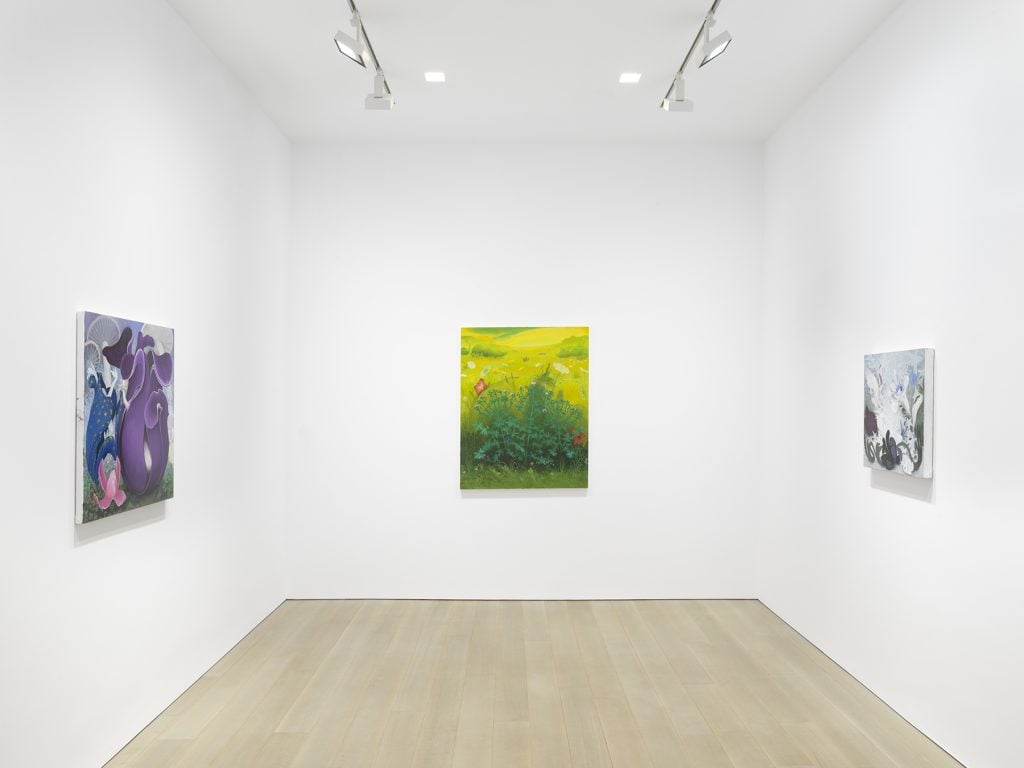 Installation view, "Inka Essenhigh" at Miles McEnry Gallery. Image: Christopher Burke Studio. Courtesy of the artist and Miles McEnery Gallery, New York, NY