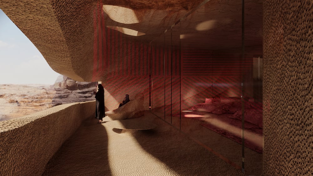 A design for Jean Nouvel's Sharaan in Al Ula. Image courtesy Atelier Jean Nouvel