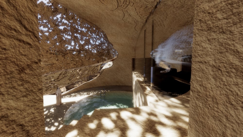 A design for Jean Nouvel's Sharaan in Al Ula. Image courtesy Atelier Jean Nouvel