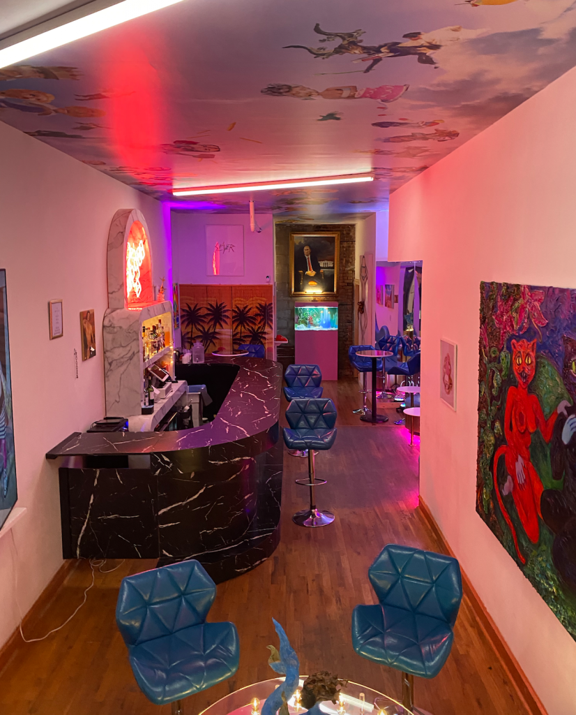 Brooklyn's new members-only art bar, Satellite Art Club. Photo courtesy of Satellite Art Club.