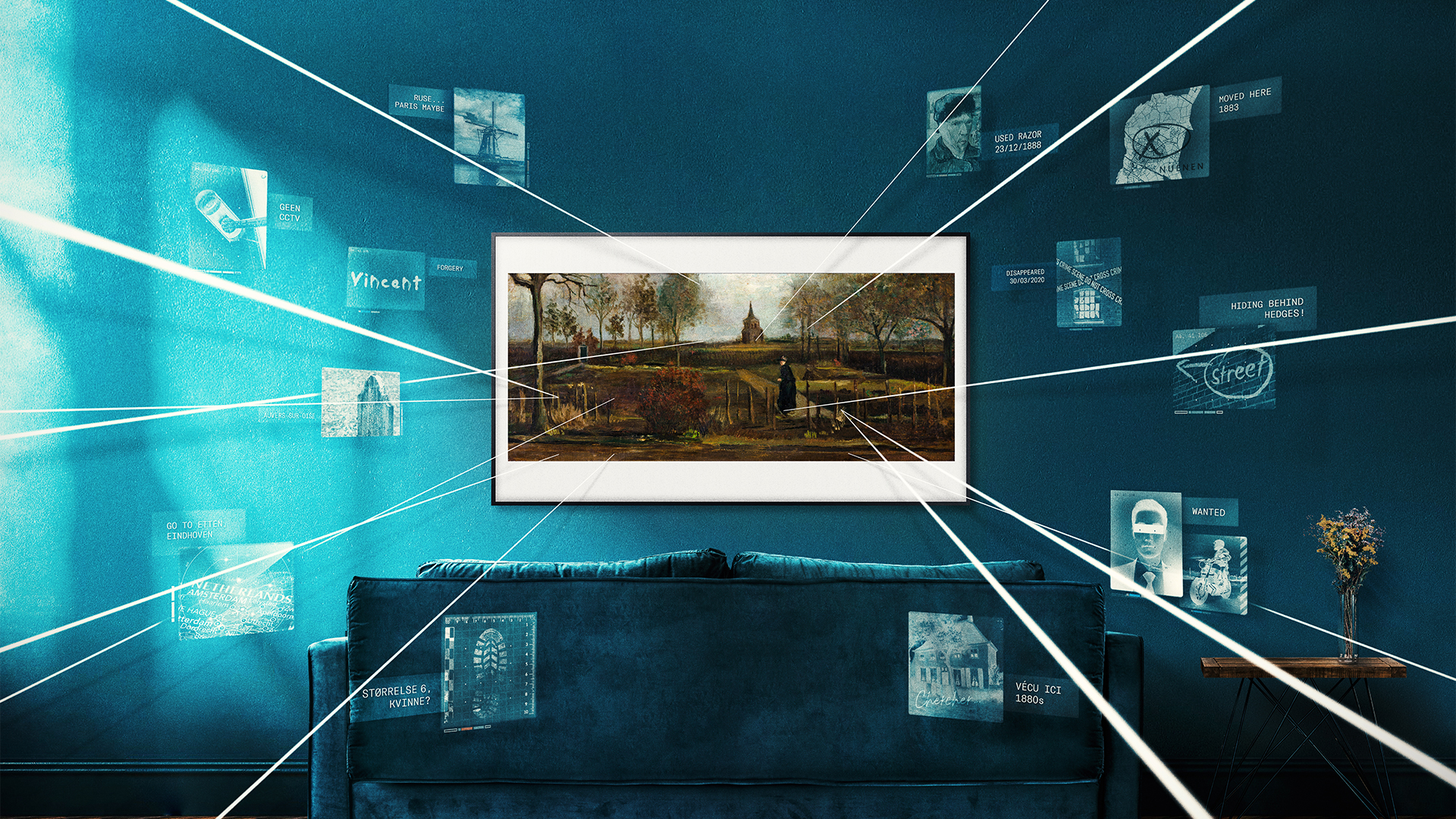 A Falta de Obras de arte exposição sobre a Samsung é A Moldura da TV. Cortesia Da Samsung.'s The Frame TV. Courtesy Samsung.