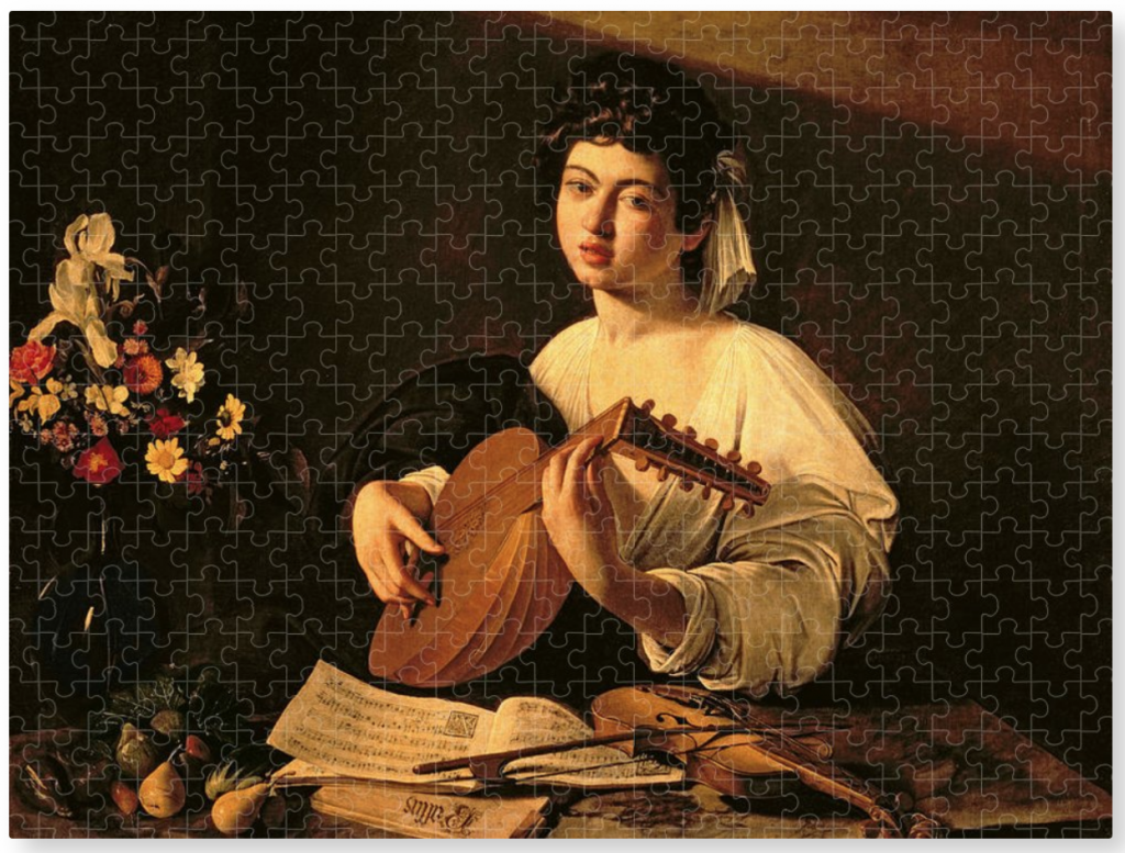 Puzzle of The Lute Player by Caravaggio. Courtesy of Fine Art America.