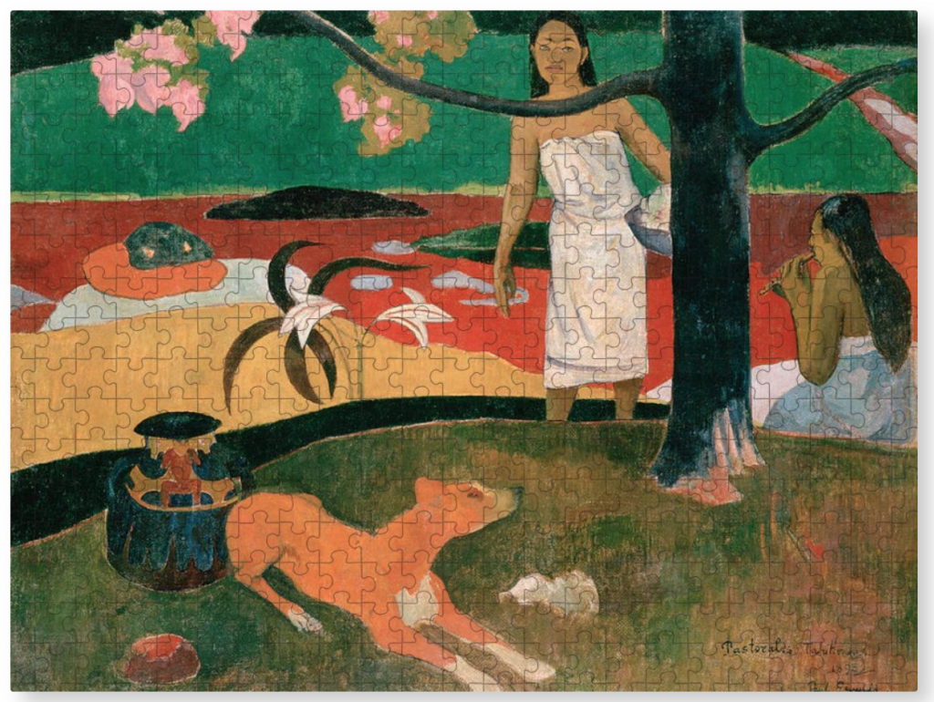 Puzzle of Pastorales Tahitiennes by Paul Gauguin. Courtesy of Fine Art America.