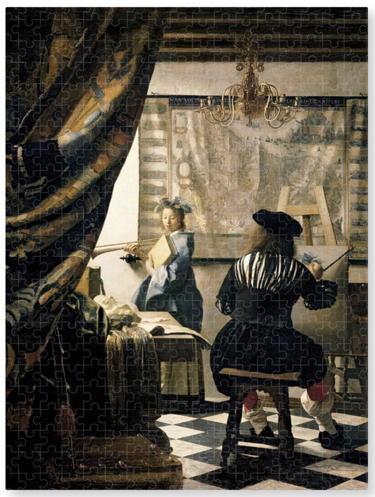 Puzzle of The Artist's Studio by Johannes Vermeer. Courtesy of Fine Art America.