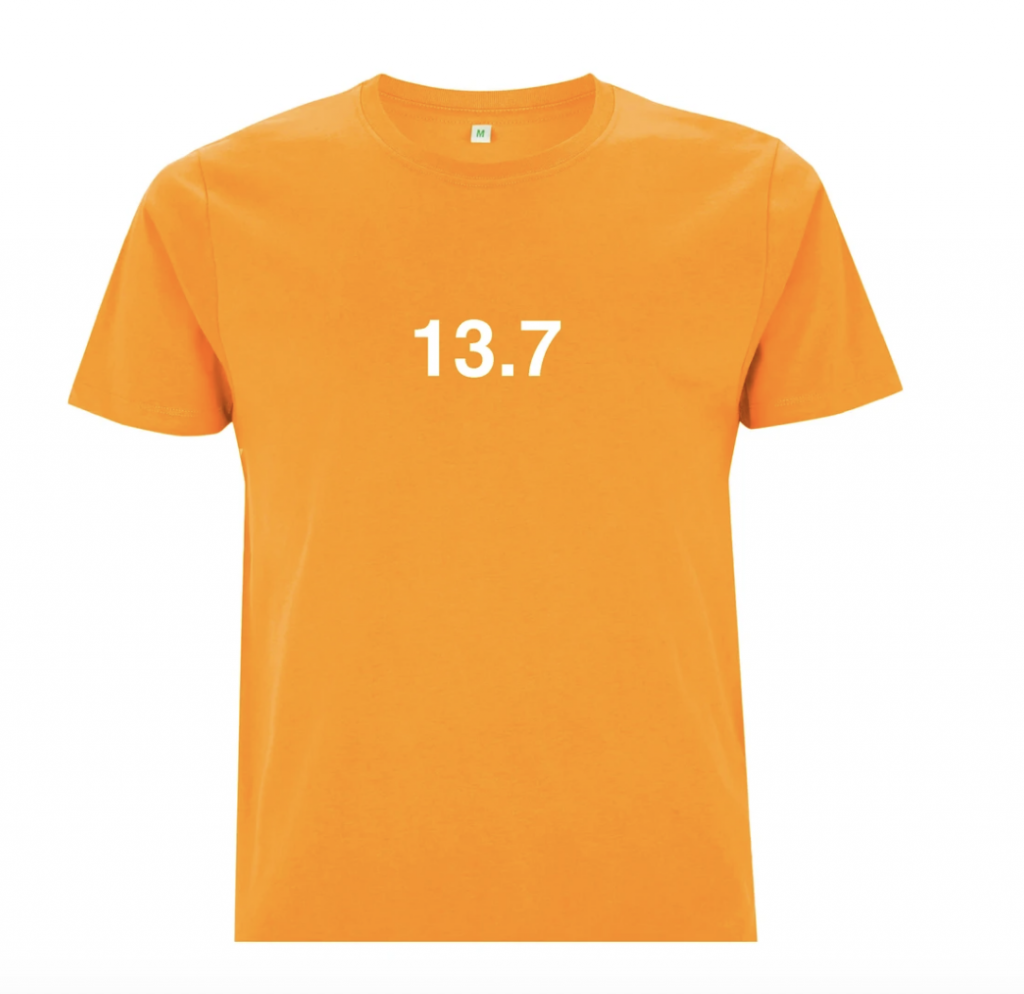 This 13.7 t-shirt represents the 13.7 percent of living artists represented by galleries in Europe and North America who are women. Photo courtesy of Art Girl Rising.