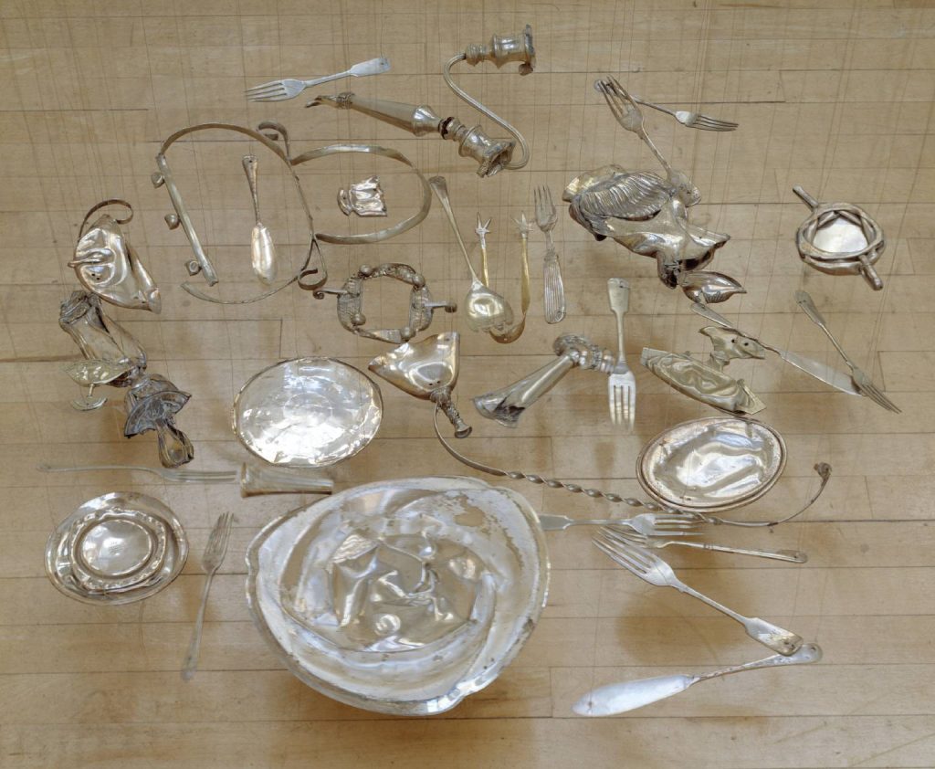 Cornelia Parker, <i>Thirty Pieces of Silver</i> ( 1988-9). Courtesy of Tate.
