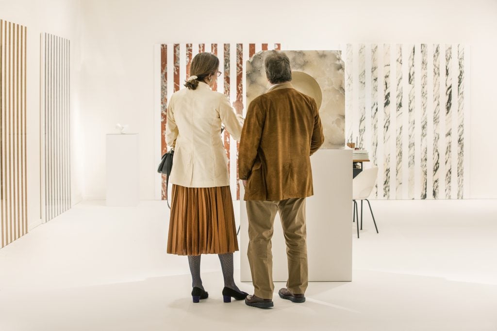 A booth at TEFAF Maastricht in 2019. Photo: Loraine Bodewes, TEFAF Maastricht.