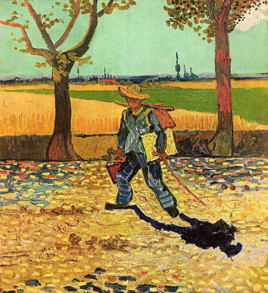 Vincent van Gogh's missing masterpiece, <i>The Painter on His Way to Work<i> (1888). Courtesy Samsung.