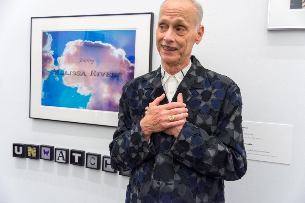 John Waters at the Baltimore Museum of Art for his exhibition 