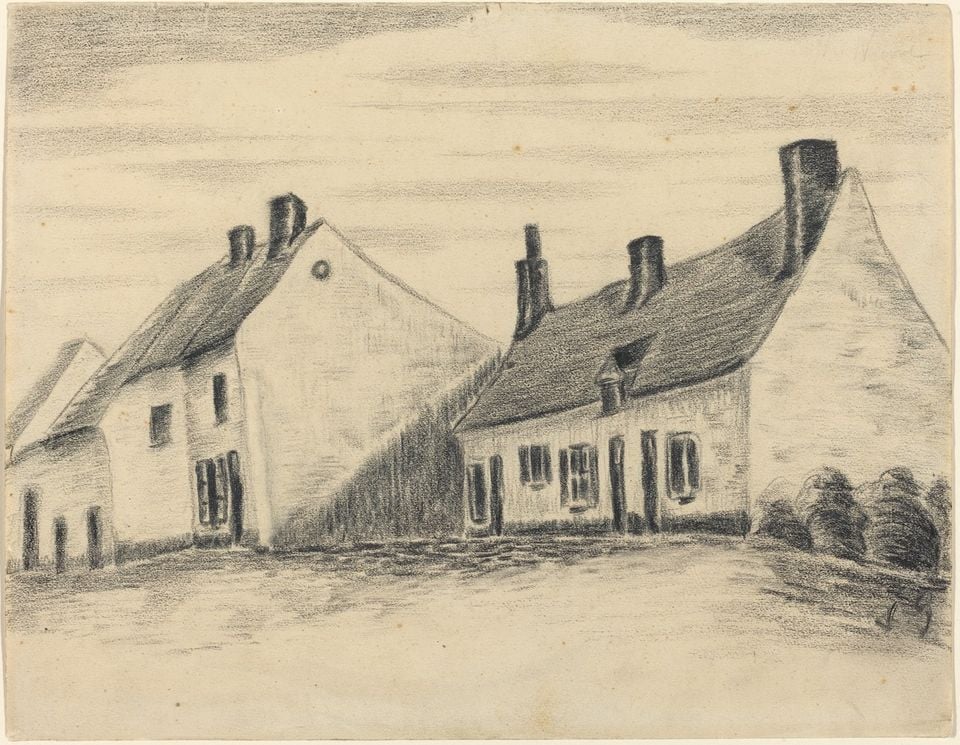 Attributed to Vincent van Gogh, The Zandmennik House. Courtesy of the National Gallery of Art, Washington, DC, the Armand Hammer Collection.