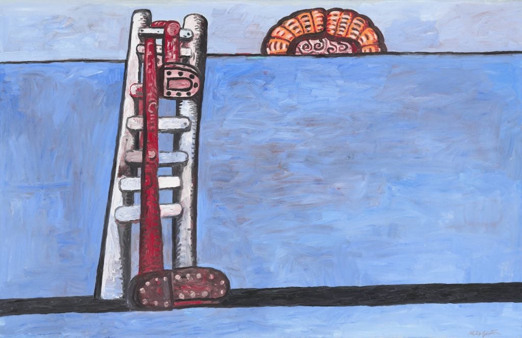 Philip Guston, The Ladder (1978). Courtesy of the National Gallery of Art, Washington, gift of Edward R. Broida, ©the estate of Philip Guston.