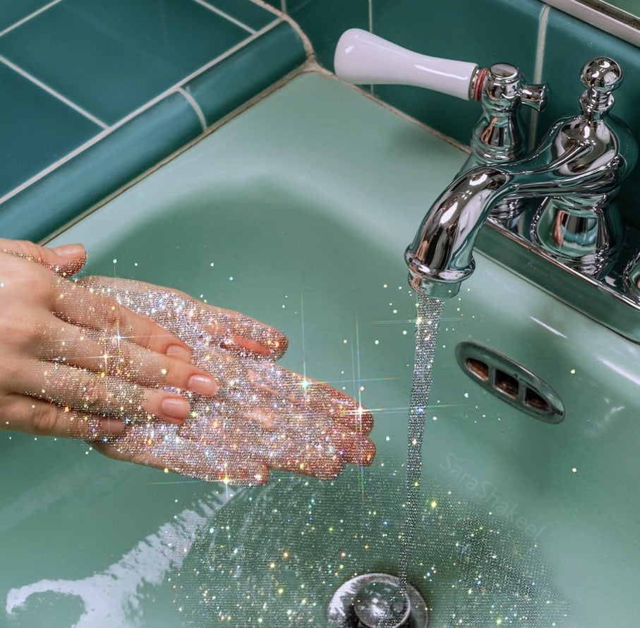 An artwork from Sara Shakeel's "Wash Your Hands Series." Courtesy of Sara Shakeel. 