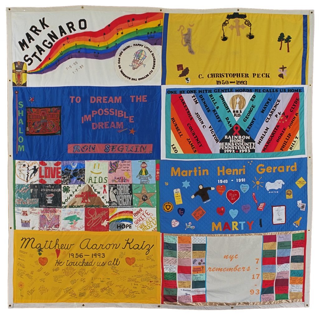 AIDS Memorial Quilt panel from the NAMES project. Courtesy the Toledo Museum of Art.