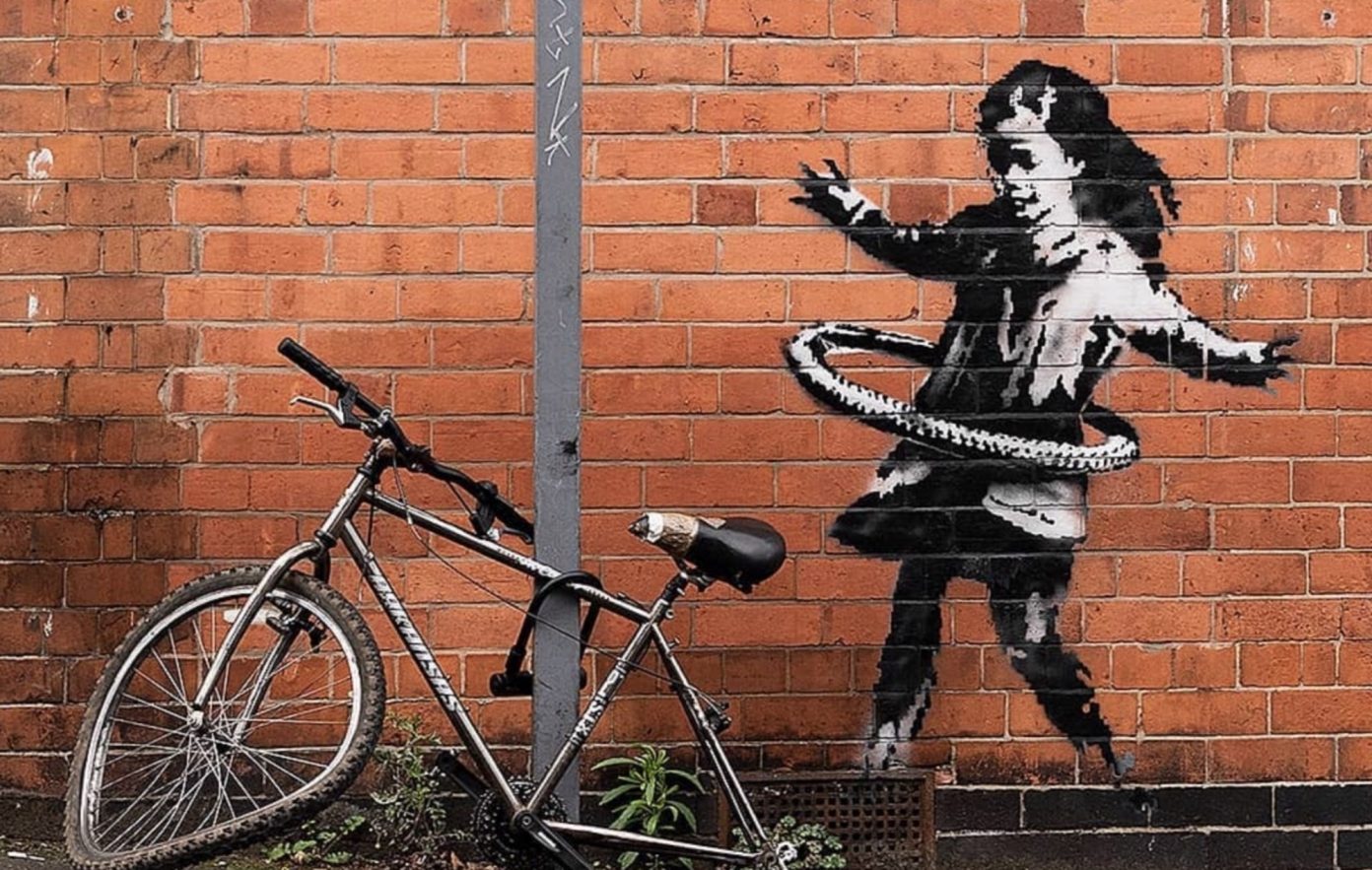 A Banksy Mega Collector Just Bought The Mural Of A Girl With A Hula Hoop That Appeared In