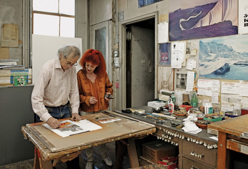 Christo and Jeanne-Claude at their studio at 48 Howard Street in New York. Photo Wolfgang Volz. © The Estate of Christo V. Javacheff.