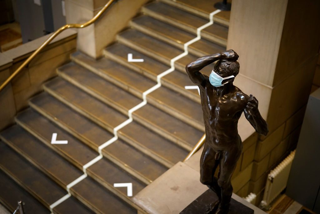 A statue in Manchester Art Gallery. Photo by Christopher Furlong/Getty Images.