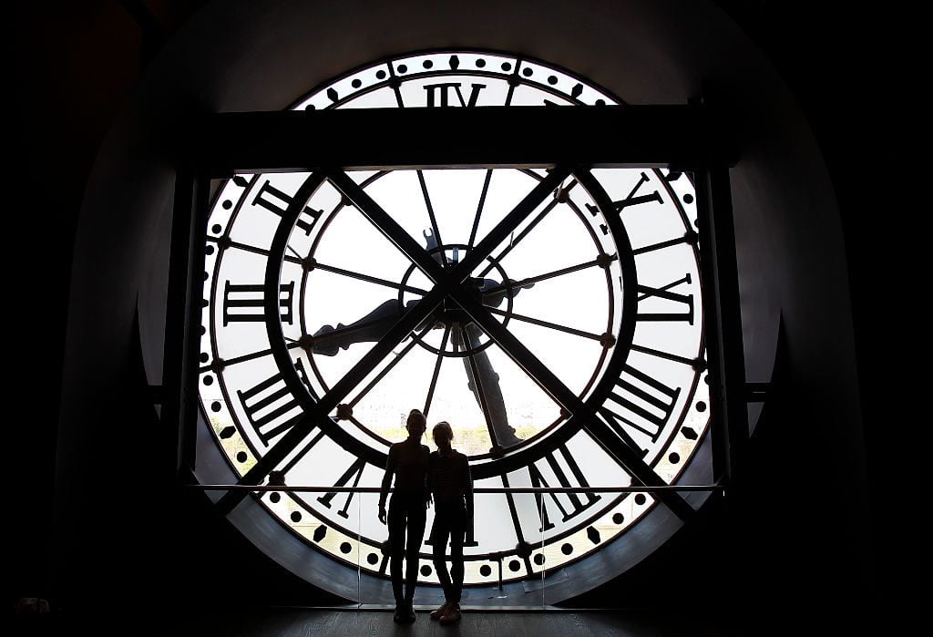 A clock inside the Musée d'Orsay on April 19, 2016 in Paris, France. Photo by Thierry Chesnot/Getty Images.