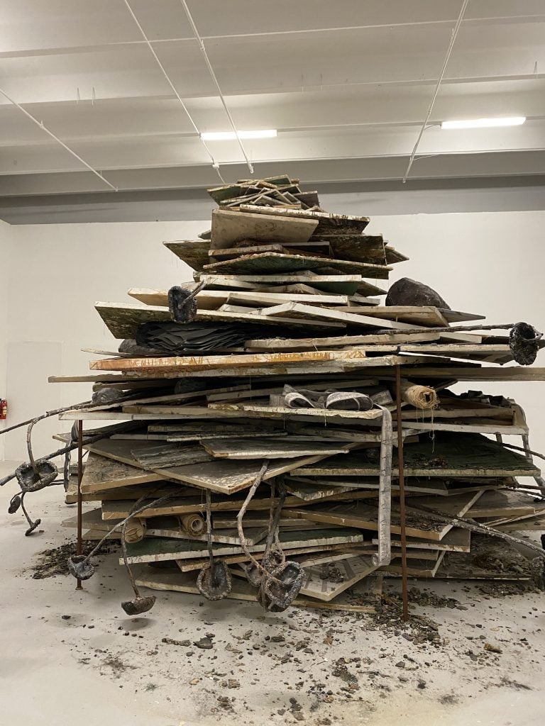 Anselm Kiefer, Die Erdzeitalter (Ages Of The World) (2014) at the Margulies Collection . Photo by Nate Freeman.