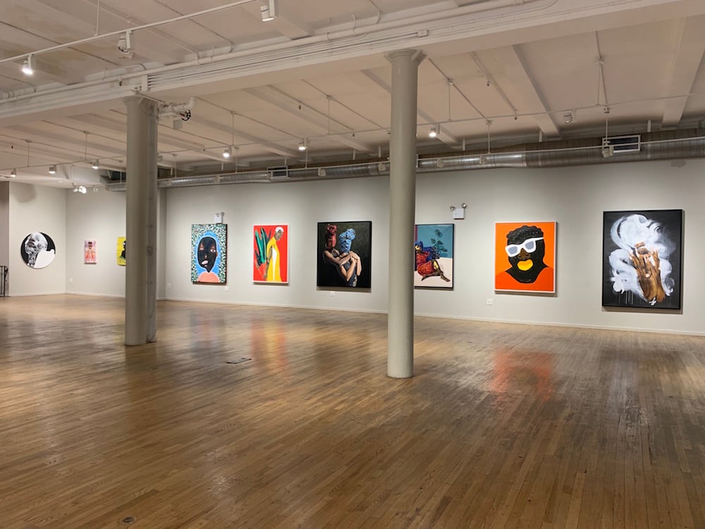Installation view of "Black Voices: Friend of My Mind" at Ross-Sutton Gallery. Image courtesy Ross-Sutton Gallery.