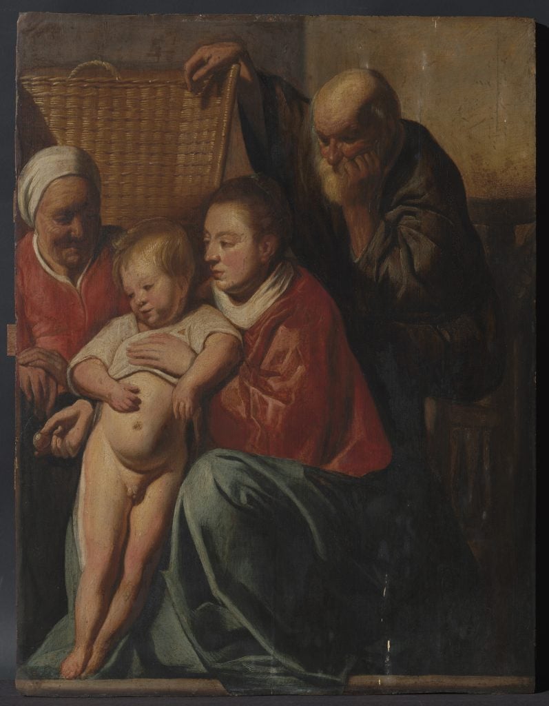 Jacob Jordaens's <i>The Holy Family</i> (1617–18), found in Belgium. Image courtesy Musées royaux des Beaux-Arts de Belgique.
