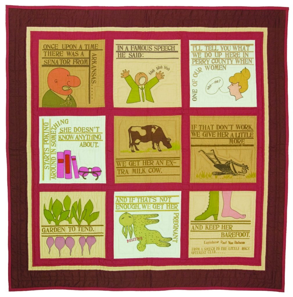 Jean Ray Laury, <i>Barefoot and Pregnant</i> (1987). Courtesy of the International Quilt Museum, Univeristy of Nebraska-Lincoln.