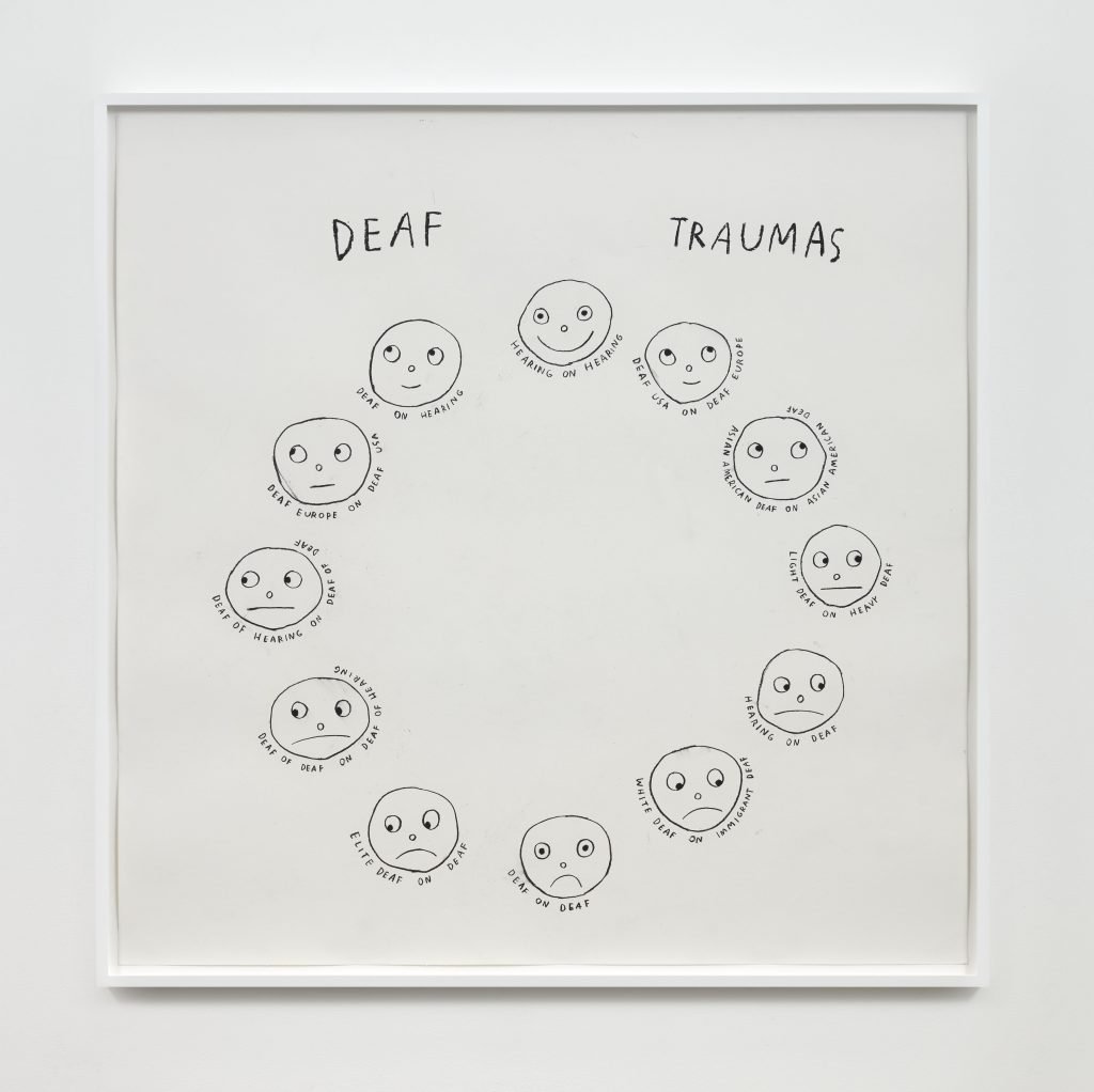 Christine Sun Kim Deaf Traumas (2020). Courtesy of the Artist and François Ghebaly, Los Angeles. Photo: Paul Salveson