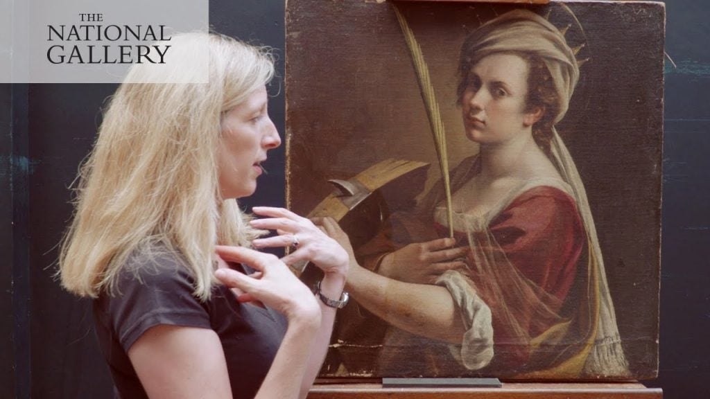 Letizia Treves giving an online tour of the National Gallery's 