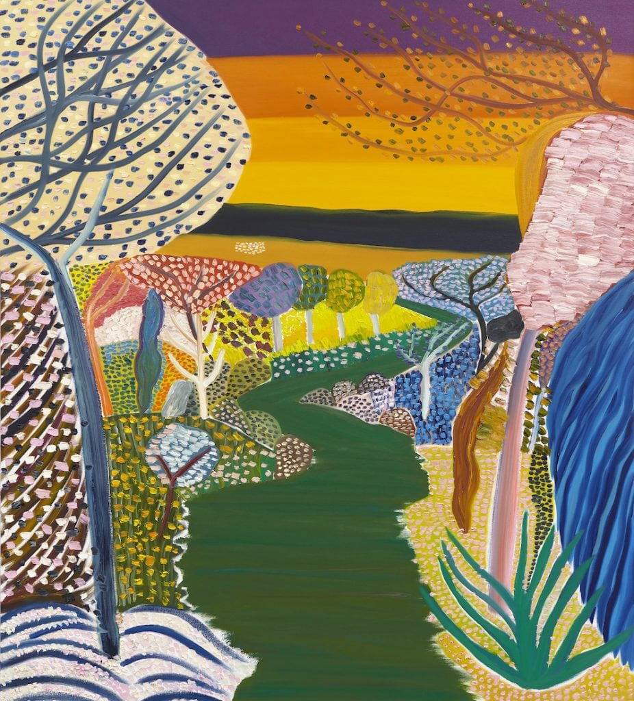 Matthew Wong, River at Dusk (2018). Image courtesy Phillips and Poly Auction.