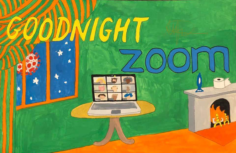 Stefanie Trilling, Goodnight Zoom from "Children's Books for Pandemics." Courtesy of Stefanie Trilling.