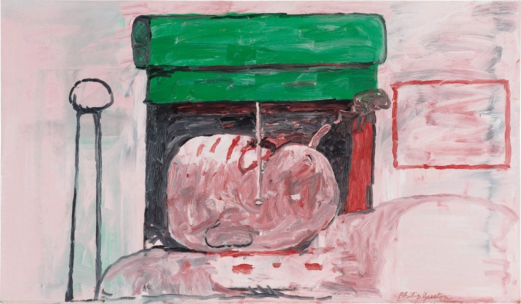 Philip Guston, Smoking II (1973). Sold for $7,657,500 at Phillips 20th Century & Contemporary Art Evening Sale on November 14, 2019. Image courtesy of Phillips.