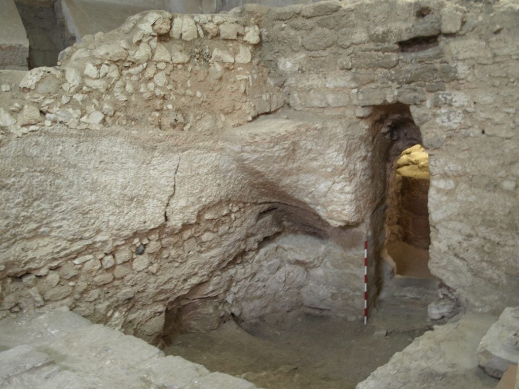 The 1st-century house at the Sisters of Nazareth site. It may have been the childhood home of Jesus Christ. Photo courtesy Ken Dark, copyright K.R. Dark.