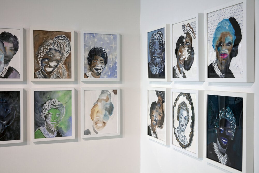 Installation view of "Kambui Olujimi WALK WITH ME." Photo courtesy of Project for Empty Space. 