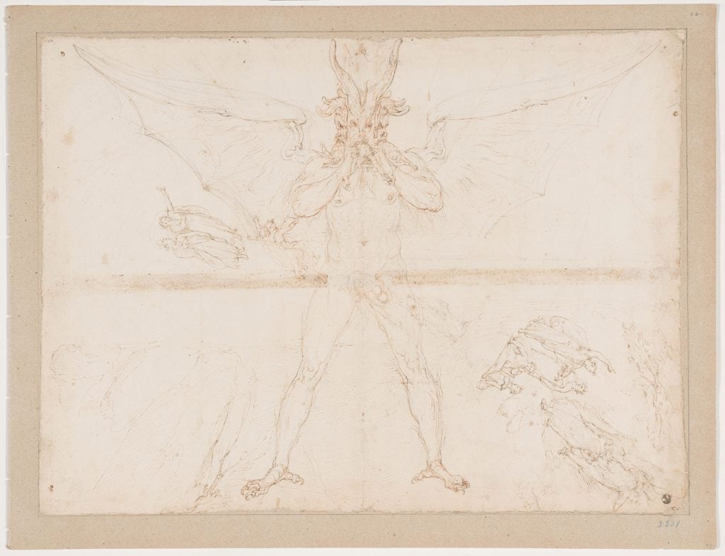 Federico Zuccari, <i>Inferno, Canti XXXII-XXXIV</i>. Courtesy of the Uffizi Gallery.