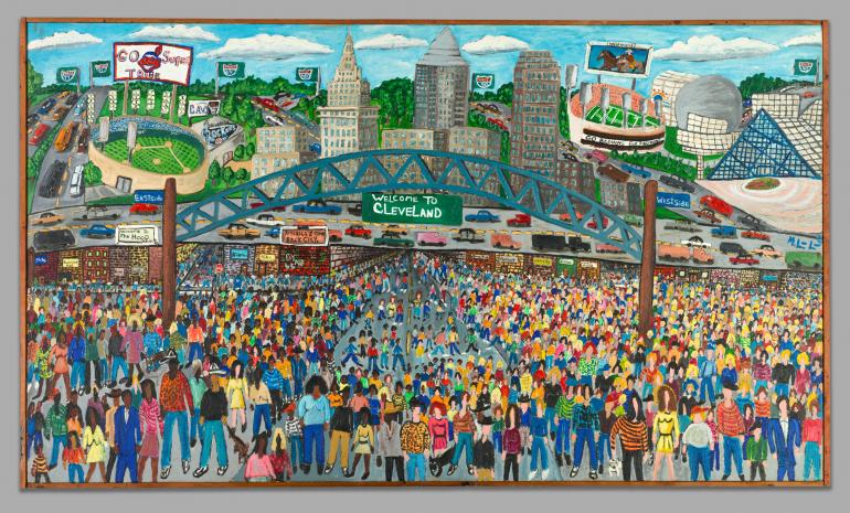 Michelangelo Lovelace, <i>My Home Town</i> ( 1998). Courtesy the Cleveland Museum of Art.