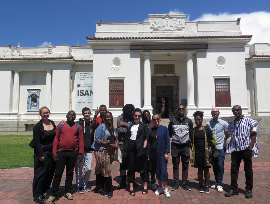 Participants of the 2019 Curatorial Intensive in Cape Town, South Africa, organized in collaboration with the Institute for Creative Arts at the University of Cape Town. Courtesy of Independent Curators International.