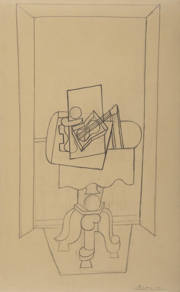 Pablo Picasso, Nature morte sur un guéridon devant une fenêtre ouverte (1919). Courtesy of Bailly Gallery.