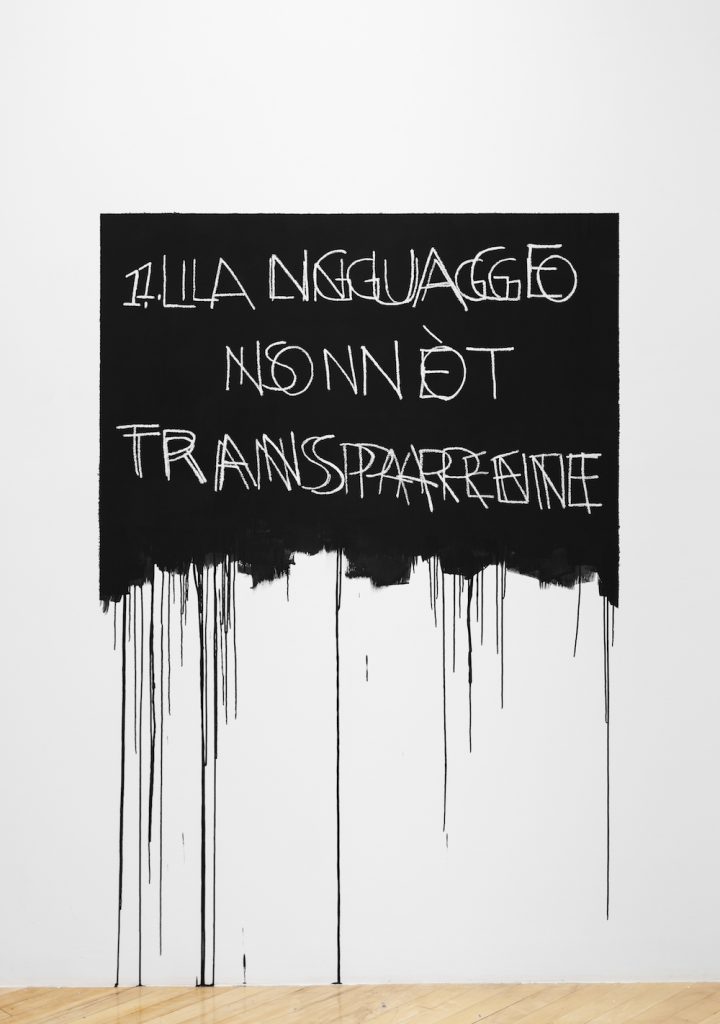  Mel Bochner, <i>Language is not Transparent </i> Image courtesy Magazzino Italiani Art.