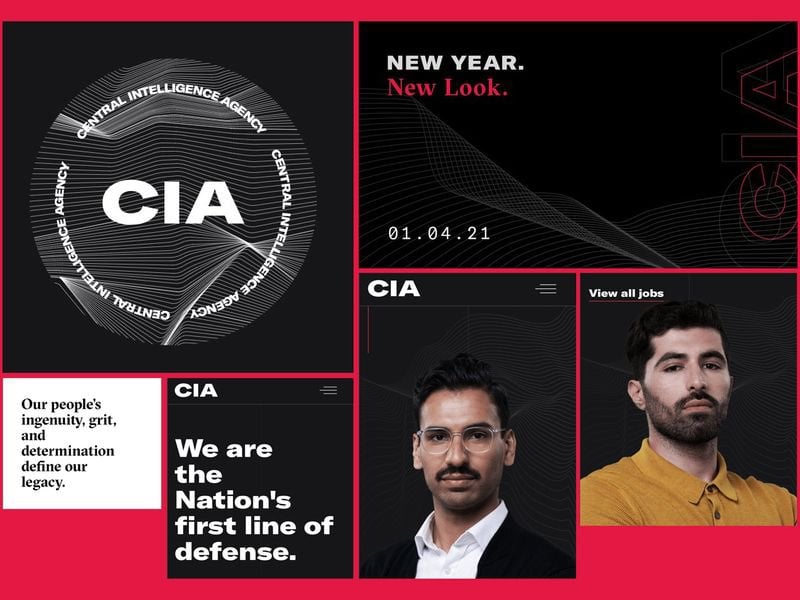 The newly redesigned visual identity of the CIA.
