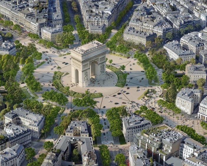 A rendering of the renovated Champs-Élysées. ©PCA-Stream.