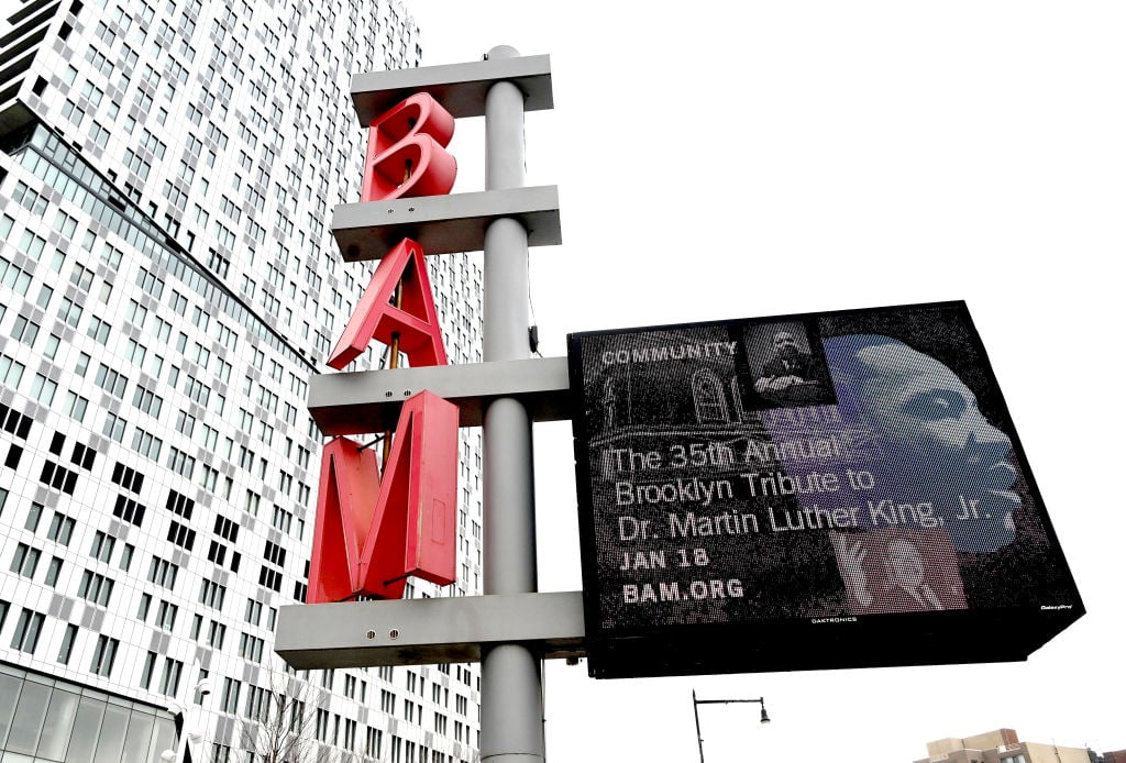 The Brooklyn Academy of Music honors Dr. Martin Luther King Jr. with the digital tribute, "Let Freedom Ring," on January 16, 2021 in New York City. Photo by Jamie McCarthy/Getty Images.