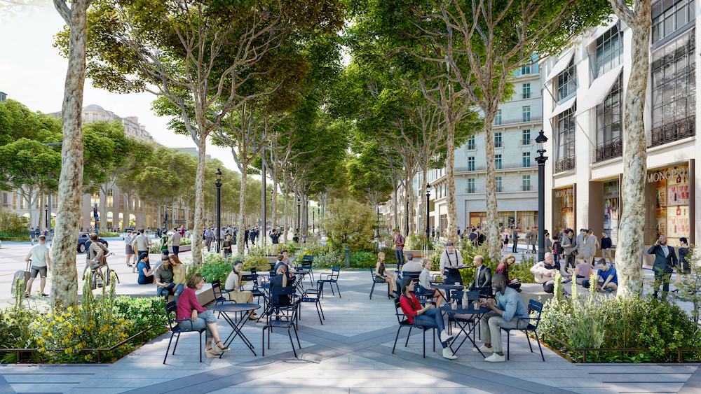 A rendering of the renovated Champs-Élysées. ©PCA-Stream.